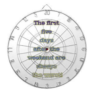 Weekend grappige tekst dartbord