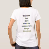 Weekend grappige tekst t-shirt (Achterkant)
