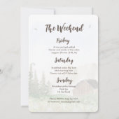 Weekend in de bossen Bachelorette uitnodiging (Achterkant)