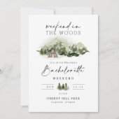 Weekend in de Bossen Camping Bachelorette Kaart (Voorkant)