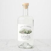 Weekend in de Bossen Camping Bachelorette Likeurfles Etiket (Voorkant)