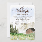 Weekend in de bossen vrijgezellen uitnodiging (Voorkant)