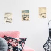 Weekend in the Hamptons – Retro East Coast Seaside Muurkunst Sets (Woonkamer)