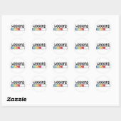 Weekend Laden Regenboog Bar Modern Wit Ronde Sticker (Vel)
