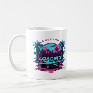 Weekend Loading Retro Sunset 11 oz mok 80s Aesthet