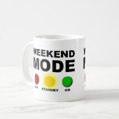 Weekend Mode Funny Mug of Travel Mug Koffiemok (Voorkant links)