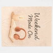 Weekend mode on Fleece Blanket (Voorkant (Horizontaal))
