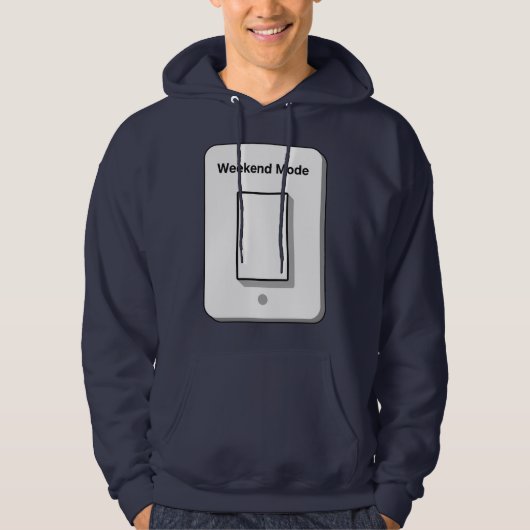 Weekend Mode Toggle Minimal UI Design Hoodie (Voorkant)