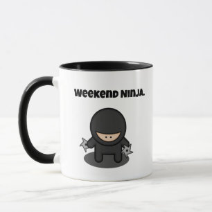 Weekend Ninja Funny Schattige Japan Cartoon Mok