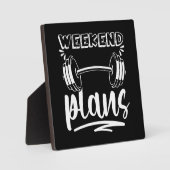 Weekend Plans - Funny Workout Gym Fitness Humor Fotoplaat (Voorkant)