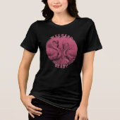Weekend Roze Graphic T-shirt Tri-Blend Shirt (Voorkant)