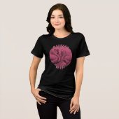 Weekend Roze Graphic T-shirt Tri-Blend Shirt (Voorkant volledig)