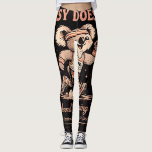 Weekend Running Club Retro Koala T-shirt voor een Leggings