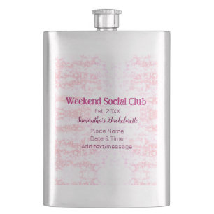 Weekend sociale club roze glitters bachelorette fe flacon