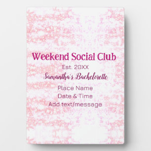Weekend sociale club roze glittersingleparty fotoplaat