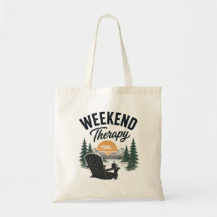 Weekend Therapie Berg Zonsondergang Natuur Ontspan Tote Bag