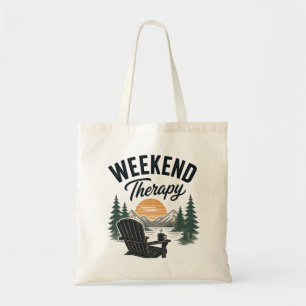 Weekend Therapie Berg Zonsondergang Natuur Ontspan Tote Bag