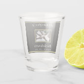 Weekend Trip Personalized Bachelorette Party Black Shot Glas (Achterkant)