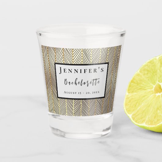 Weekend Trip Personalized Bachelorette Party Shot Shot Glas (Voorkant)