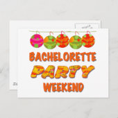 Weekend van Tropical Bachelorette Party Briefkaart (Voorkant / Achterkant)