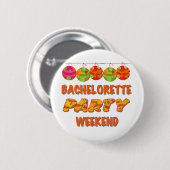 Weekend van Tropical Bachelorette Party Ronde Button 5,7 Cm (Voorkant /achterkant)