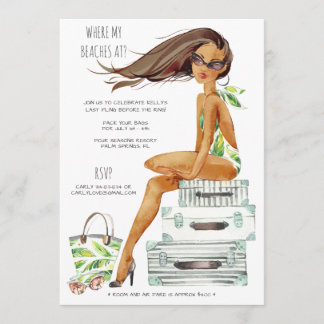 Weekend van Tropische Bachelorette Beach Party Kaart