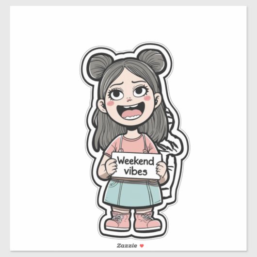 Weekend Vibes Sticker (Vel)