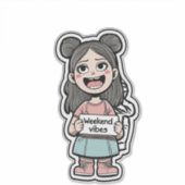 Weekend Vibes Sticker (Voorkant)