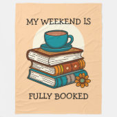 Weekend vol boekenliefhebbers fleece deken (Voorkant)