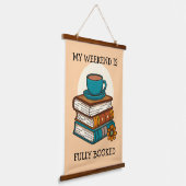 Weekend vol boekenliefhebbers hangend wandkleed (Gebogen)