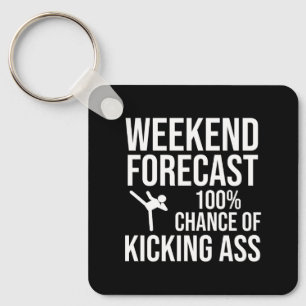 Weekend Voorspelling - 100% Kans op Kicken-Ass Sleutelhanger