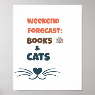 Weekend Voorspelling Boeken & Katten Poster