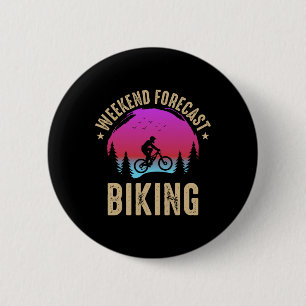Weekend Voorspelling Fietstochten Mountainbiken Ronde Button 5,7 Cm