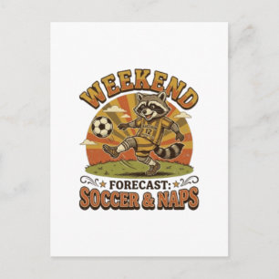 Weekend Voorspelling Voetbal En Duttende Grappige Briefkaart