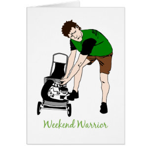 Weekend Warrior Funny Lawn tondre dessin
