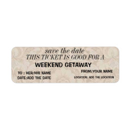 Weekendje weg cadeau etiket