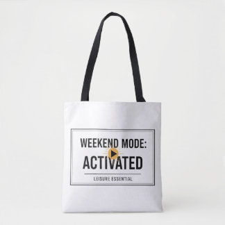 Weekendmodus geactiveerd draagtas