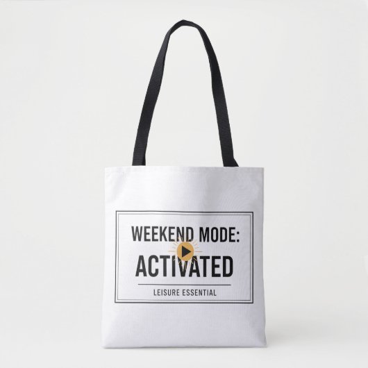 Weekendmodus geactiveerd draagtas (Voorkant)