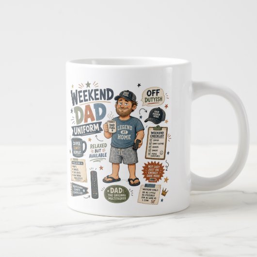 Weekendpapa Extra Grote Beker (Rechts)