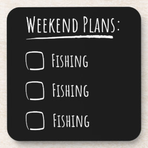 Weekendplannen Vissen Bier Onderzetter