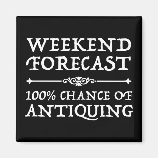 Weekendprognose 100% kans op antiquing magneet (Voorkant)