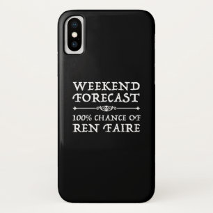 Weekendprognose - 100% kans op Ren Faire iPhone X Hoesje