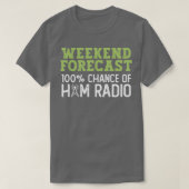 Weekendprognose 100 kans op uurradio t-shirt (Design voorkant)