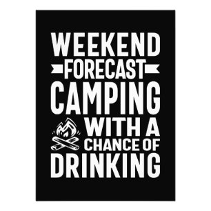 Weekendprognose Camping met de mogelijkheid om te Foto Afdruk
