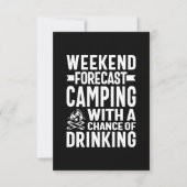 Weekendprognose Camping met de mogelijkheid om te RSVP Kaartje (Voorkant)