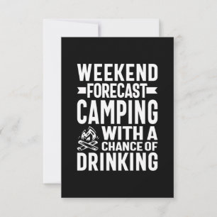 Weekendprognose Camping met de mogelijkheid om te RSVP Kaartje
