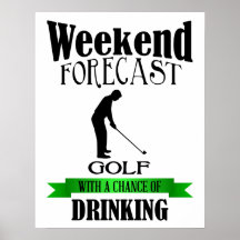 Weekendprognose Golf-kans om afdrukken te drink