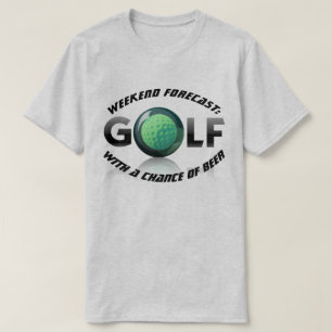 "Weekendprognose: Golf met bijenkans" T-shirt