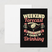 Weekendprognose Golf met kans op Drink RSVP Kaartje (Voorkant / Achterkant)