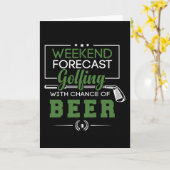 Weekendprognose GOLFING en BEER Funny Golf Kaart (Gele Bloem)
